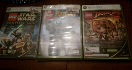 LEGO Batman Video game/Pure, Star Wars Lego&amp; Indiana Jones (Xbox 360)all... - $22.76