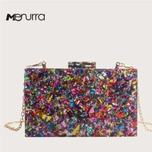 Acrylic Evening Bags for women  Colorful Sequin clutch purse Handbag Cute Casual - £94.25 GBP