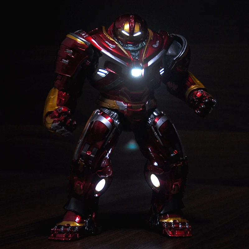 The Avengers Iron Man Glowing Anti-hulk Armor Model Super Hero Action Figure - £78.48 GBP