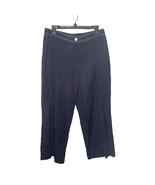 Silkland Women Black Crop Trouser Pants Sz 8 Lined High Rise Linen Rayon... - £28.26 GBP