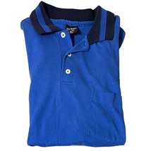 Mens S Small Polo P. I. Sport Short Sleeve V-Neck 3-Button Pointed Collar Blue - $11.99