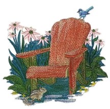Custom and Unique Good Old County Portraits[Summer Chair with Chipmunk and Bird  - £15.67 GBP