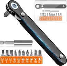 Right Angle Offset Screwdriver Set Mens Gifts, Mini Ratcheting 90 Degree... - $26.31 CAD