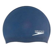Speedo Silicone Junior Swim Cap, Navy, One Size - £6.99 GBP