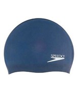 Speedo Silicone Junior Swim Cap, Navy, One Size