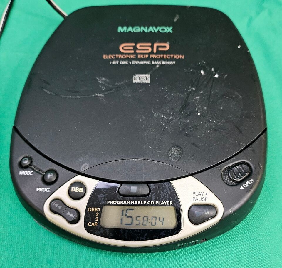 Primary image for Philips Magnavox Portable Skip Protection CD Player AZ7363 Discman  & Power Cord