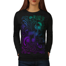 Wellcoda Musical Ornament Womens Long Sleeve T-shirt, Sound Casual Design - £18.90 GBP