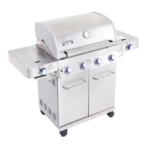 Monument Grills 4-Burner Propane Gas Grill in Stainless with LED Controls - $343.49