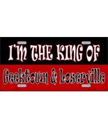 I&#39;m The King of Geektown &amp; Loserville  Novelty 6&quot; x 12&quot; Metal License Pl... - £4.75 GBP