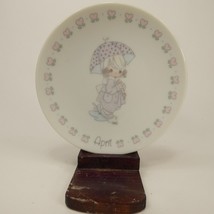 #65013, Precious  Moments, 1989,  Mini Round Porcelain Plate &amp; Stand APR... - $8.00