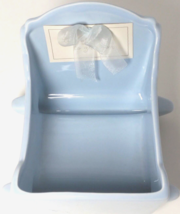 Hallmark Signature Blue Baby Cradle Flower Planter - Adorable! Farmhouse... - $20.42