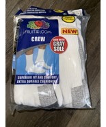 Fruit of the Loom ~ 6-Pair White Socks Crew  Sock Big Tall (A) ~ Size 12-16 - $19.79