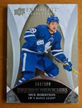 2020-21 Black Diamond Exquisite Performers Rookie Nick Robertson #114/199 - $572.04 MXN