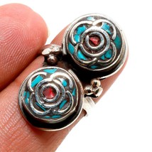 Red Coral Tibetan Turquoise Handmade Baho Jewelry Nepali Ring Adjustable SA 1828 - £3.94 GBP