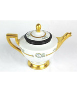 Haas &amp; Czjzek 1792 H&amp;C Schlaggenwald Gold Trim Teapot  Bohemian Signed - £46.01 GBP