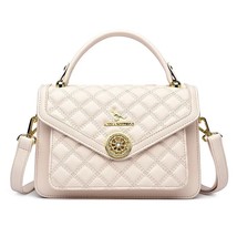 2023  Fashion Lozenge Soft Leather Handbag  Women&#39;s Designer Lock Small Square B - £150.42 GBP