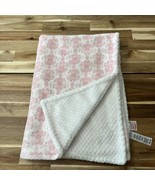 Little Me Pink White Reversible Plush Baby Blanket 2020 39”x29” - £18.68 GBP