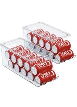 2 Pack Soda Can Organizer for Refrigerator, Stackables Canned Food Pop Cans - $14.84