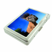 Funny Face Animals D7 100&#39;s Size Cigarette Case with Built in Lighter Horse - £17.09 GBP