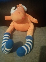 IKEA™ Barnslig Alg Moose Reindeer Orange Blue Strippy Socks Soft Toy Long Leg - £10.78 GBP