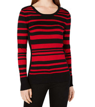 BCX Juniors Long Sleeve Striped Sweater, X-Large, Red/Black - £37.50 GBP