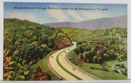 PA Wooded Stretch through Bedford County on the Turnpike Vintage Postcard N13 - $6.95