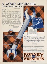 1926 Print Ad Bonney Chrome Vanadium Wrenches for Mechanics Allentown,PA - £16.26 GBP