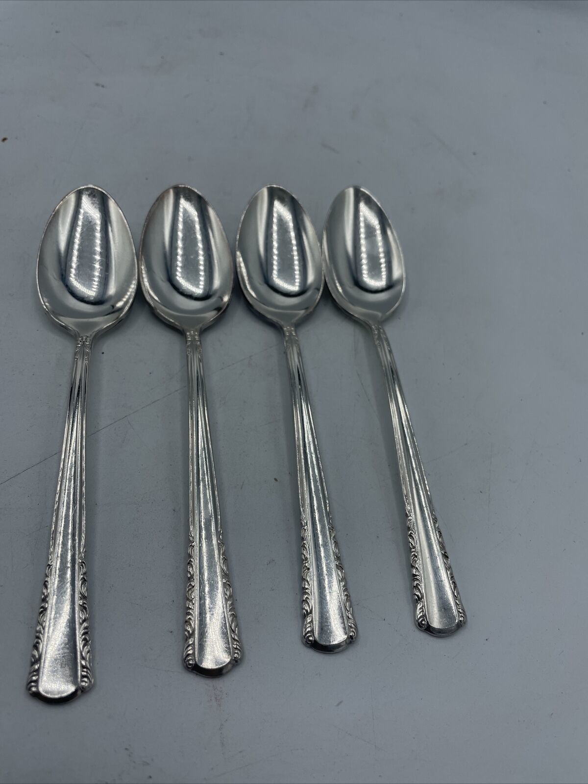 May Queen Inlaid by INTERNATIONAL SILVER Holmes &amp; Edwards Set of 4 Teasp... - $24.74