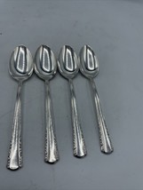 May Queen Inlaid By International Silver Holmes &amp; Edwards Set Of 4 Teaspoons - £19.56 GBP