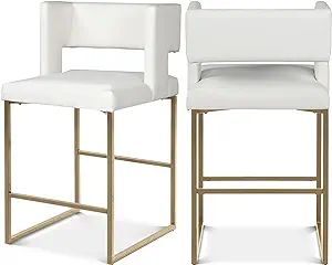 Caleb Collection Modern | Contemporary Counter Height Stool With Unique ... - $677.99