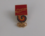 Coca-Cola Trademark Olympic Rings Olympic Games &amp; Coca-Cola Lapel Hat Pin - $7.28