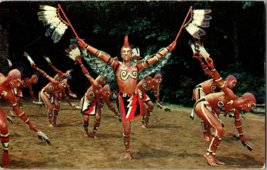 Vtg Postcard, Cherokee Indian Eagle Dance, Cherokee Reservation N.C. - £5.08 GBP