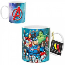 Marvel Avengers Characters and Symbol 11oz Ceramic Mug Multi-Color - £15.75 GBP