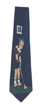 Golf 18TH Hole - Hallmark Novelties Men&#39;s Neck Tie (Blue Background) - £7.68 GBP