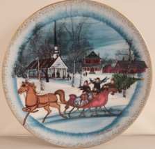 P Buckley Moss &quot;Christmas Sleigh&quot; 7 1/2&quot;  Germany Bavaria Anna Perea 1987 - £29.58 GBP
