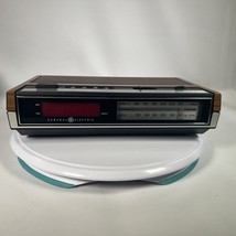 VTG General Electric Alarm Clock Radio Battery Backup 7-4633D Red Display TESTED - £13.88 GBP