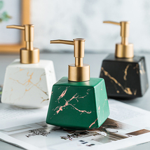 Golden Thunder Luxury Ceramic Soap Dispenser Lotion Perfume Liquid Pump ... - £13.61 GBP