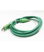 38 Inch Braided Micro USB Cable for Android Phones, Green - £6.23 GBP