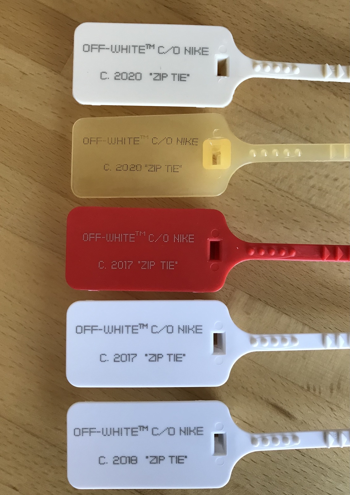 FAST SHIPPING "The Ten" ZIP TIE TAG  Replacement  x Off-White! Multi Colors Zip - £13.55 GBP - £15.91 GBP