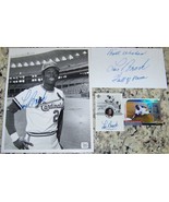Lou Brock Signed Baseball Photo 2003 Topps Finest Auto 2000 Legendary Si... - £100.13 GBP