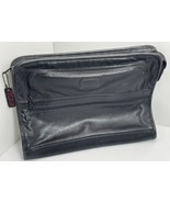 TUMI Black Leather Laptop Computer Sleeve With Zippered Pockets And Pock... - £44.01 GBP