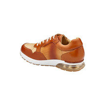 Belvedere Gino Genuine Ostrich,Italian Calf Leather Sneaker Brandy Bone E24 image 4