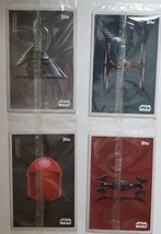 Star Wars The Last Jedi - Complete Set Of 4 Sealed Topps Card Packs 5&quot;x7&quot; 2017 - £23.49 GBP