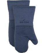 All-Clad Silicone Oven Mitts Set Of 2 Indigo New - $29.95