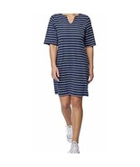 HANG TEN ~ Women&#39;s XL ~ NAVY STRIPED ~ Sun Dress ~ UPF 50+ Moisture Wicking - $427.20 MXN