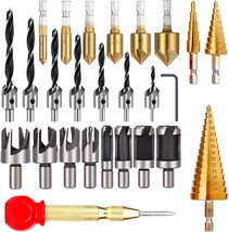 Including: 6 Countersink Drill Bits, 7 Three Pointed Countersink Drill B... - £29.66 GBP
