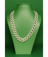 17 Inch Mens And Women Miami Cuban Link Chain Iced Out Bling Necklace Hi... - €24,72 EUR