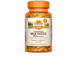 Sundown Clean Nutrition Standardized Milk Thistle Capsules, 240 mg, 60cap - $22.99