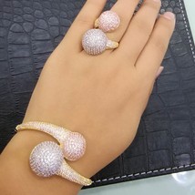 GODKI Luxury Disco Ball African Bangle Ring Set Fashion Jewelry Sets For Women W - £44.65 GBP