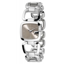 Gucci G-Gucci Brown Dial Stainless Steel Quartz Ladies Watch YA125507 - £406.86 GBP